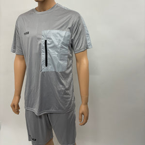 Short set light grey ( front zip )