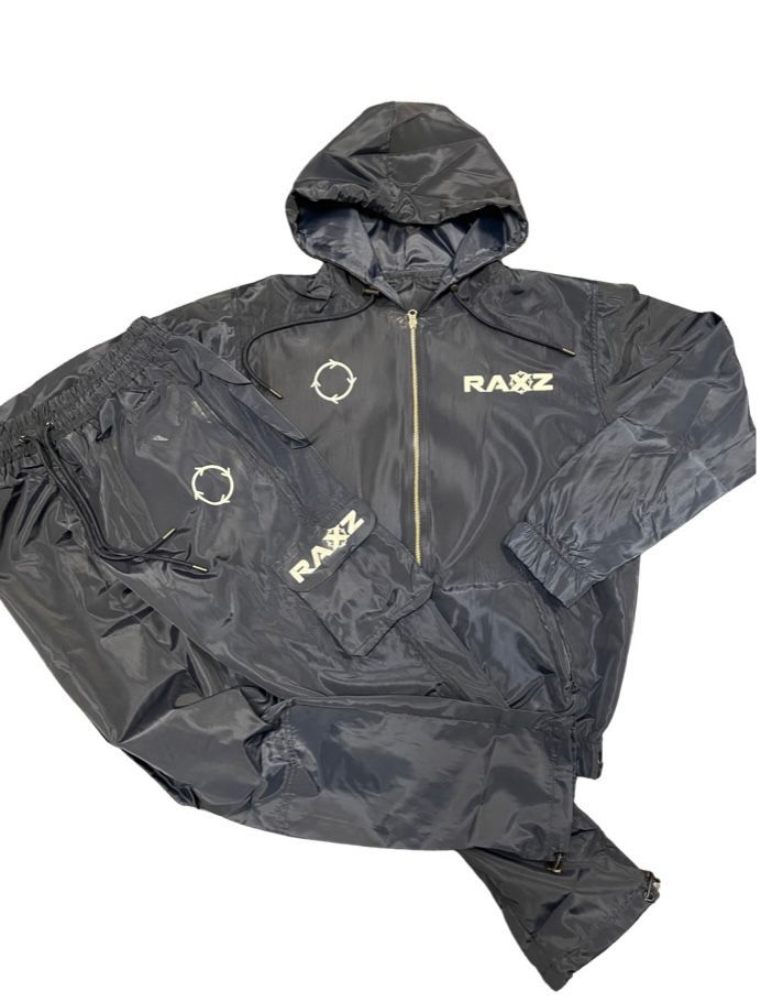 Dark Blue "Raxz" Wind Proof Tracksuit